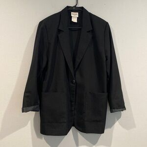 Bentley Black One Button Vintage Blazer - Size 9/10